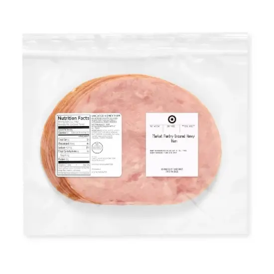 Honey Ham Deli Fresh Sliced - price per lb - Market Pantry&trade; image {3}