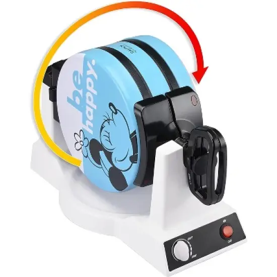 Disney Mickey Mouse and Minnie Mouse Double Flip Waffle Maker for 6 Waffles image {2}