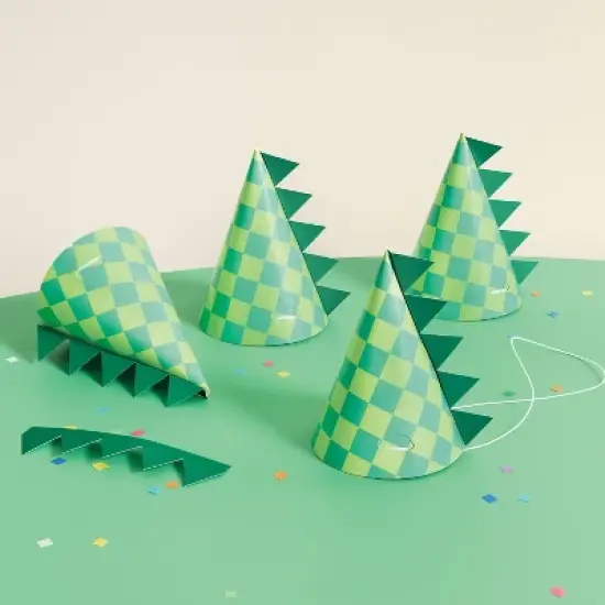 Dinosaur Party Hats 10ct - Spritz&trade; image {1}