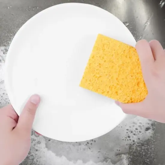 REGALWOVEN Kitchen Non-Scratch Reusable Absorbent Cleaning Sponge 3 Pcs image {2}