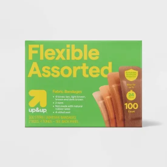 Assorted Skin Tone Flexible Bandages - 100ct - up&up&trade; image {3}