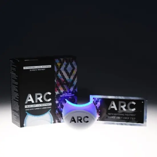 ARC Oral Care Blue Light Teeth Whitening Kit with Hydrogen Peroxide & 1  Blue Light - 14 Treatments image {8}