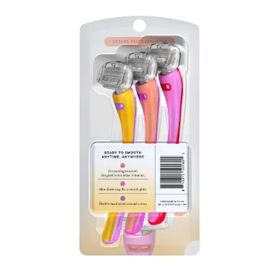 Billie Sunburst Mix Women 3 Blade Disposable Razor - 3ct image {1}