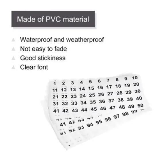 Unique Bargains Office Home Warehouse Self-Adhesive 1 to 100 Number Sticker image {2}