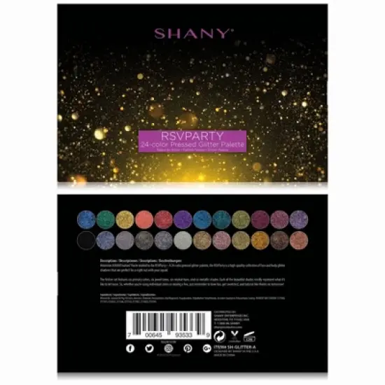 SHANY RSVParty 24-Color Glitter Makeup Palette image {2}