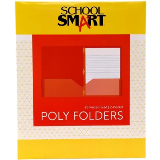FOLDER SCHOOL SMART TWO-POCKET HEAVYWEIGHT POLY WITH FASTENERS image {9}