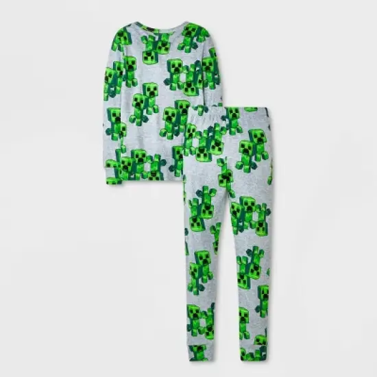 Boys' Minecraft Snug Fit 4pc Pajama Set - Green image {1}