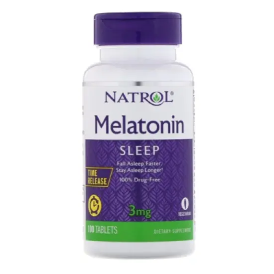 Natrol Melatonin, Time Release, 100 Tablets image {2}
