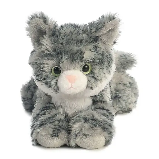 Aurora Small Lily Mini Flopsie Adorable Stuffed Animal Gray 8" image {1}