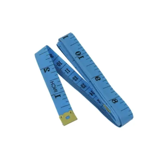 Unique Bargains Plastic Soft Flexible Ruler Measure Tape for Tailor Seamstress Blue 0.5"x60" 1 Pc image {3}