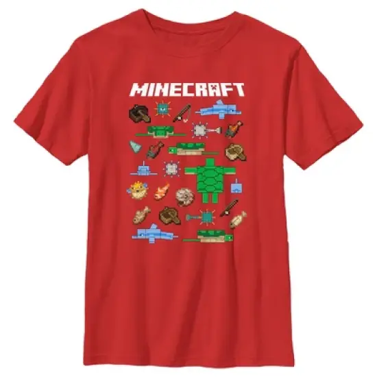 Boy's Minecraft Fish and Mobs T-Shirt image {3}