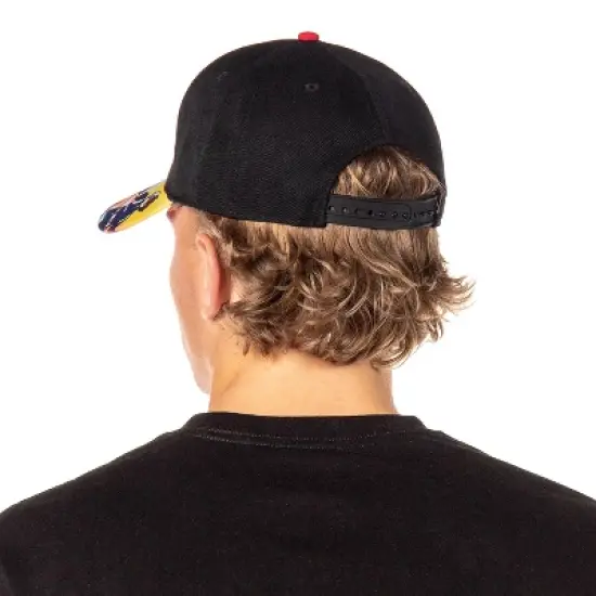 My Hero Academia Embroidered Logo 4 Character Adjustable Snapback Hat Cap Black image {3}