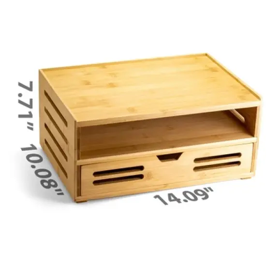 Officemate&reg; Bamboo Drawer Organizer, Base and Drawer image {1}