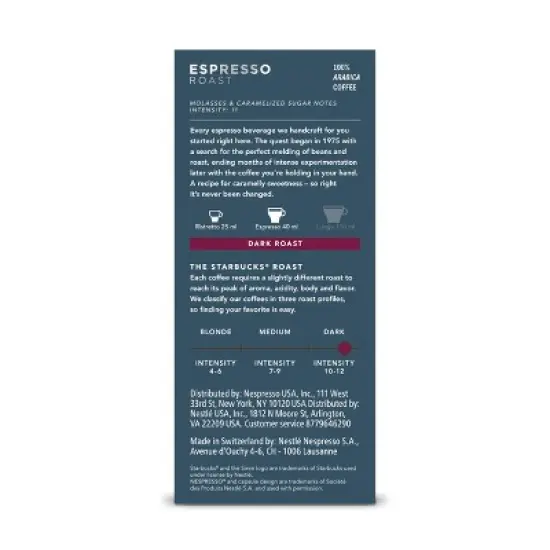 Starbucks Nespresso OL Espr Variety Pack 30Ct image {4}