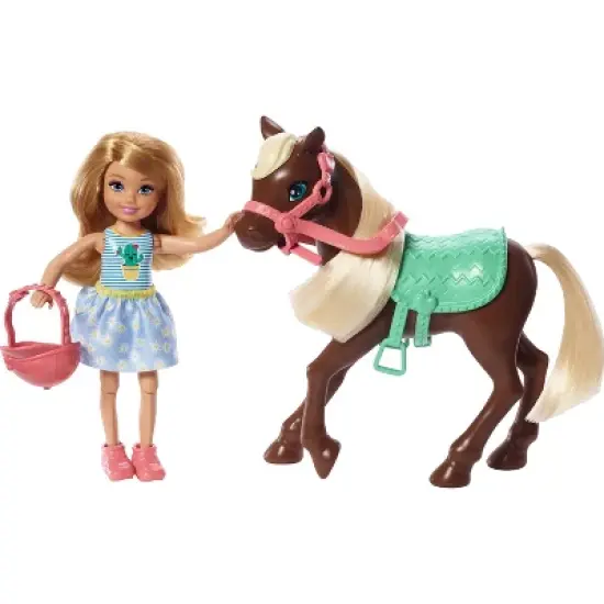 Barbie Club Chelsea Doll and Brown Pony image {4}