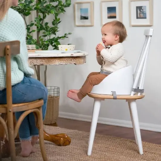 Ity by Ingenuity Simplicity Seat Easy-Clean Baby Booster Feeding Chair - Oat image {7}