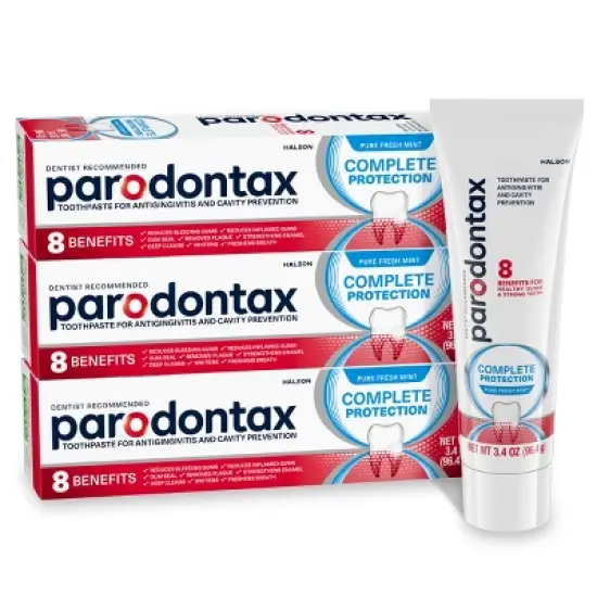 Parodontax Fluoride Anticavity & Antigingivitis Complete Protection Fresh Toothpaste - Mint -  3.4oz/3pk image {10}