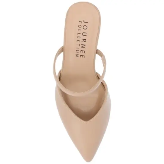 Journee Collection Women's Yvon SuperNatural Shades Pointed Toe Mule Pumps image {3}