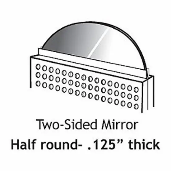 Azar Displays Mirror Half Round Header 3.5 x 8-inch 700049 image {2}