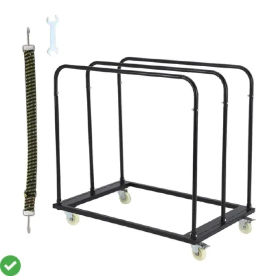 Folding Table Cart -1800 LBS Drywall Cart Steel Panel Truck w/w/ 5" Swivel Wheels image {2}