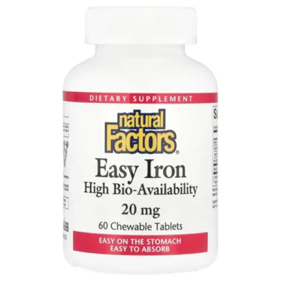 Natural Factors Easy Iron, 60 Chewable Tablets image {4}