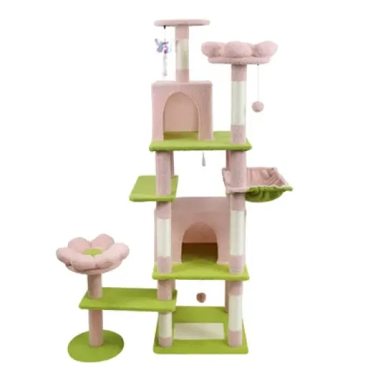 Gulches Pet Tower Collection: Versatile Cat Trees & Climbing Towers with Adjustable Heights, Hammocks, and Scratching Posts image {21}