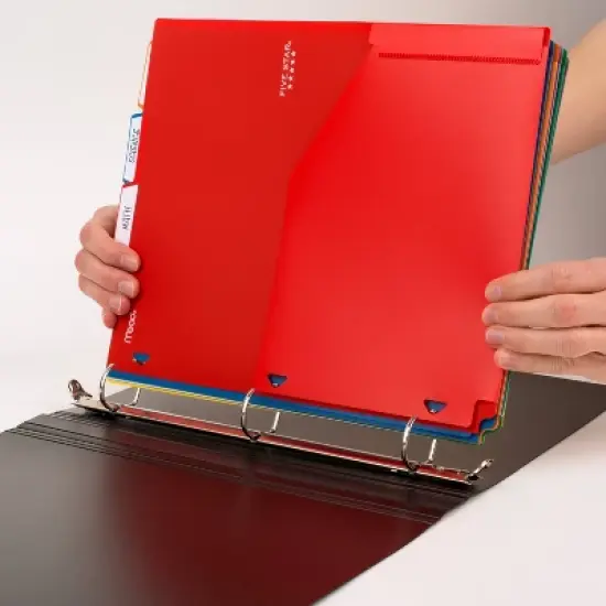 Five Star 8-Tab Binder Dividers with Pocket Multicolor: Polypropylene Filing Accessories, 11.5" x 9.75", 8-Pack image {6}