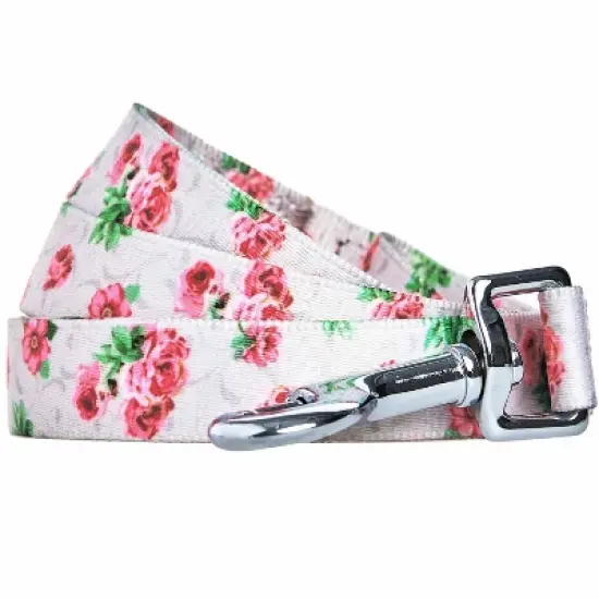 Blueberry Pet Durable Scent Inspired Rose Blossom Floral Print Dog Leash - Gray image {3}
