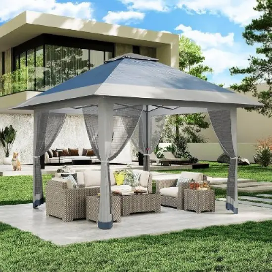 GustoWave 13x13FT Pop-Up Gazebo, Instant Canopy for Patio, Backyard image {5}
