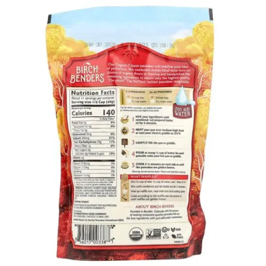 Birch Benders, Complete Pancake & Waffle Mix, Organic Classic, 16 oz image {1}