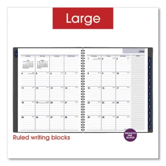 DayMinder Academic Weekly/Monthly Desktop Planner, 11 x 8.5, Charcoal Cover, 12-Month (July to June): 2025 to 2026 image {4}
