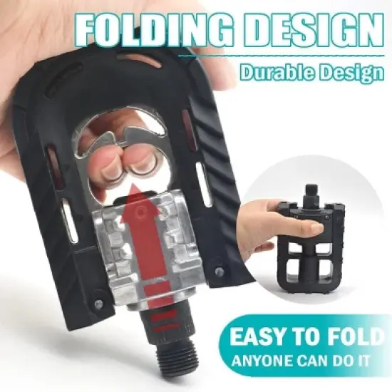 Aghana Digitals Aluminum Alloy Folding Bike Pedals with Anti-Skid Nails & Sealed Bearing for MTB, image {8}