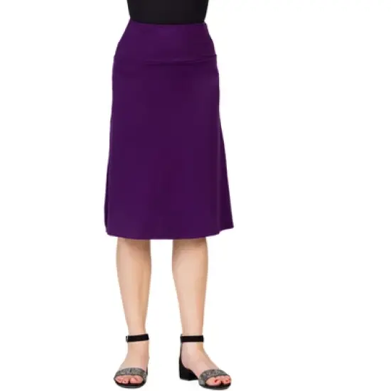 Girls Casual Solid Color Elastic Waist A Line Skirt image {7}