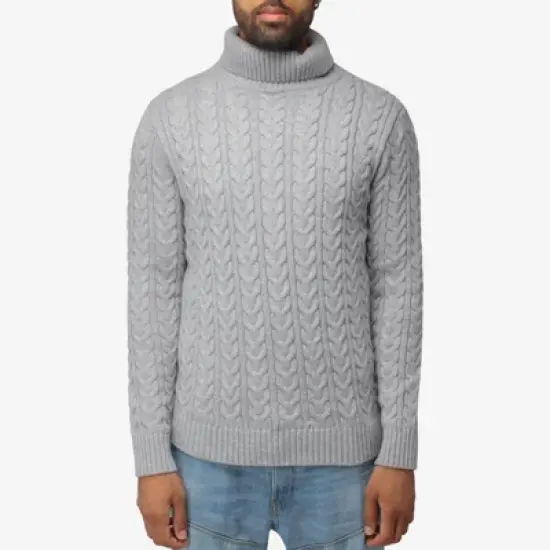 X RAY Men's Cable Knit Roll Neck Sweater(Available in Big & Tall) image {9}