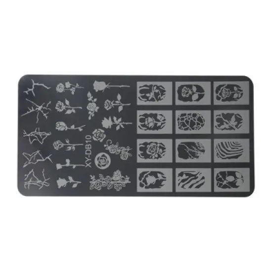 Unique Bargains Colorful Nail Art Stamp XY-DB10 Silver Tone 1 Pc image {5}