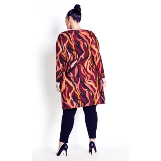 Women's Plus Size Ava Hacci Tunic - sangria zebra | ZIM & ZOE image {1}