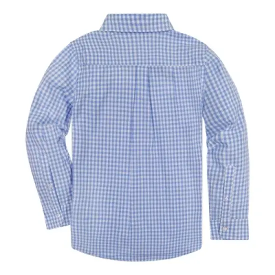 Andy & Evan Toddler Light Blue Gingham Button Down Shirt, Size 2T image {2}