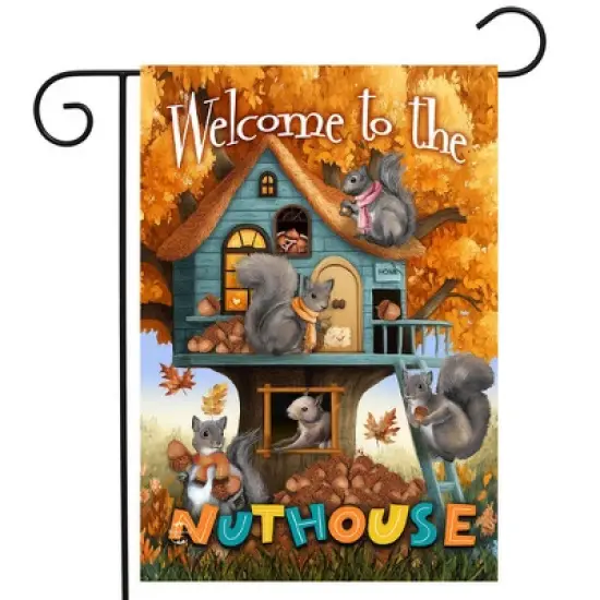 Briarwood Lane Fall Garden Flag 12x18 For Outdoor Fall Welcome To the Nut House For Fall Garden Flag Flags For Outside image {1}