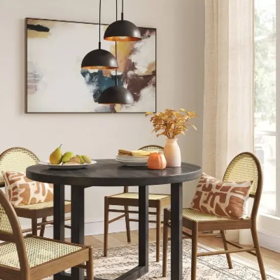 12" x 25" x 22.5" Ceiling Light Black/Gold - Threshold&trade; image {2}