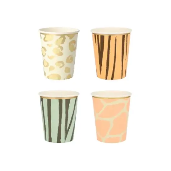Meri Meri Safari Animal Print Party Cups (Pack of 8) image {2}