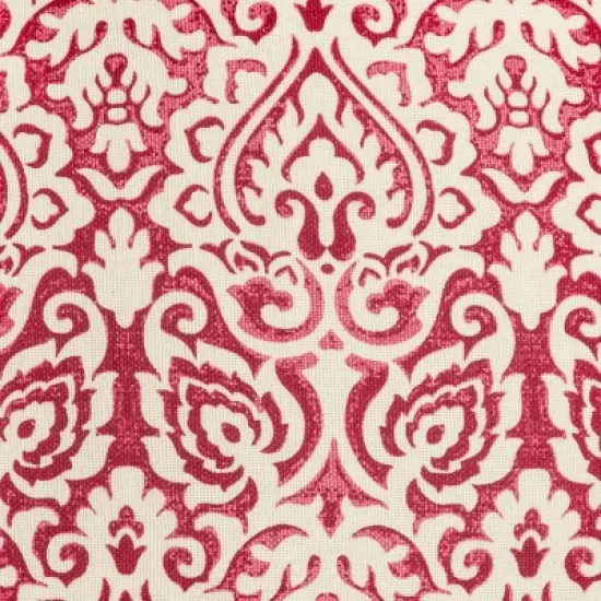 22"x22" Oversize Poly Filled Damask Square Throw Pillow Red - Rizzy Home image {1}