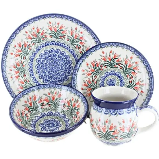 Blue Rose Polish Pottery Ceramika Artystyczna Dinnerware (4 PC) image {30}