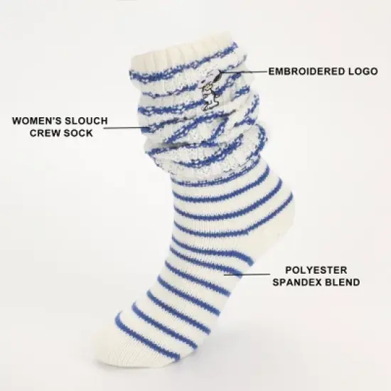 Peanuts Embroidered Peanuts Women's Slouch Crew Socks image {1}