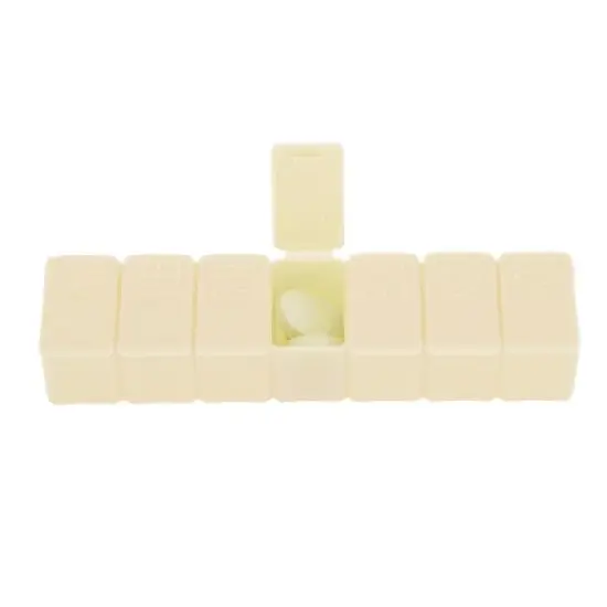 Unique Bargains 7 Grid Portable Pill Case 1 Pc image {1}