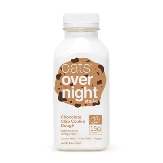 Oats Overnight Chocolate Chip Cookie Dough Breakfast Shake - 2.1oz image {5}