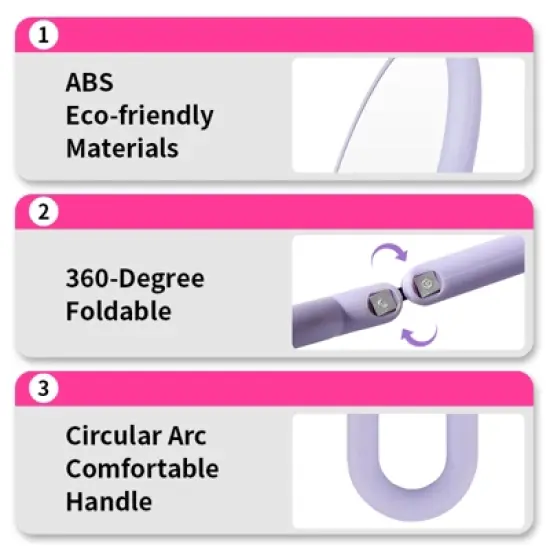 Garnen Hand Mirror For Makeup Mirror Double Sided, 1X 10X Magnifying Mirror, Handheld Mirrors with Handle, Foldable Travel Hand Mirror With Stand image {4}