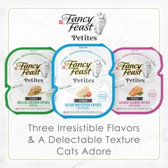 Purina Fancy Feast Gourmet Rice, Chicken, Seafood and Salmon Flavor Gravy Collection Variety Pack Wet Cat Food - 12pk image {2}