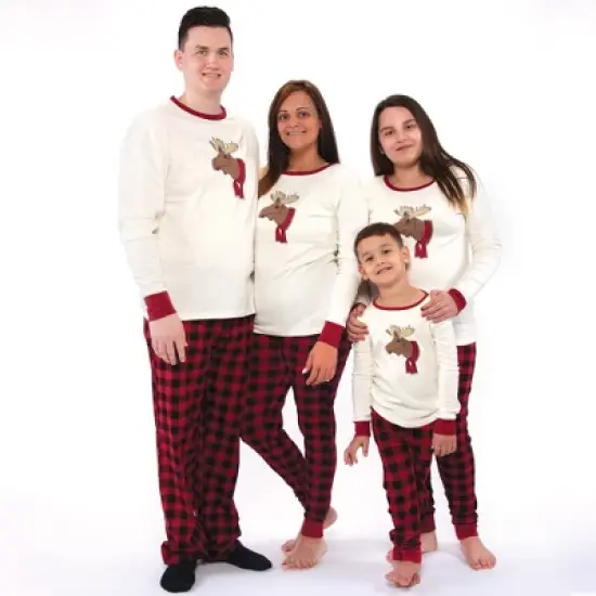 Touched by Nature Mens Unisex Holiday Pajamas, Moose image {2}