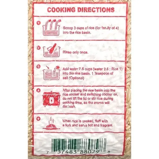 Three Ladies Thai Hom Mali Brown Jasmine Rice 5 lbs. (2.27 kgs) image {6}