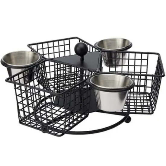 The Lakeside Collection Rotatable Basket with Dipping Cup image {2}